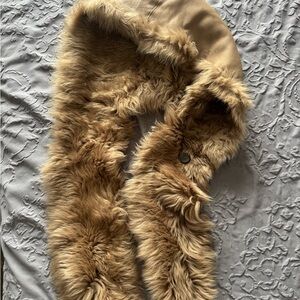 Faux Fur Tan Scarf